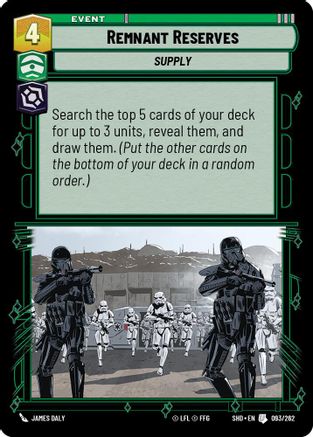 Remnant Reserves (093/262) [Shadows of the Galaxy] Foil