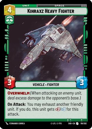 Kihraxz Heavy Fighter (118/262) [Shadows of the Galaxy] Foil