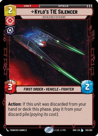 Kylo's TIE Silencer - Ruthlessly Efficient (135/262) [Shadows of the Galaxy] Foil