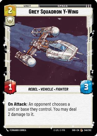 Grey Squadron Y-Wing (246/262) [Shadows of the Galaxy] Foil