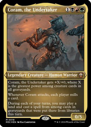 Coram, the Undertaker (Foil Etched) (M3C-019) [Modern Horizons 3 Commander] Foil