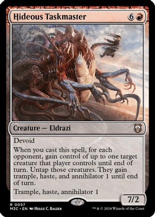 Hideous Taskmaster (Ripple Foil) (M3C-057) [Modern Horizons 3 Commander] Foil