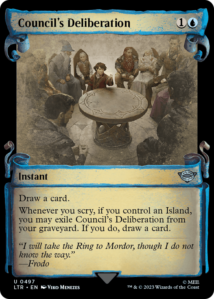 Council's Deliberation (LTR-497) [The Lord of the Rings: Tales of Middle-earth]: (Showcase) Foil