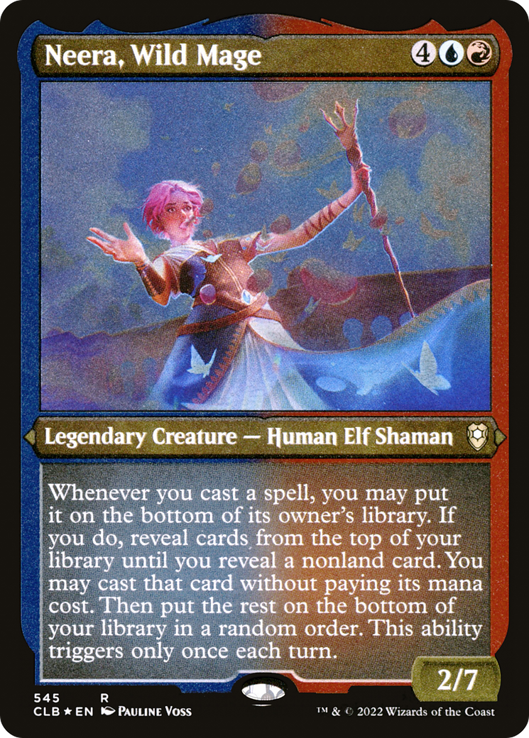 Neera, Wild Mage (Foil Etched) (CLB-545) [Commander Legends: Battle for Baldur's Gate] Foil
