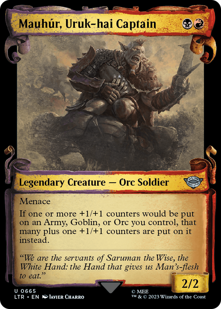 Mauhúr, Uruk-hai Captain (LTR-665) [The Lord of the Rings: Tales of Middle-earth]: (Showcase)