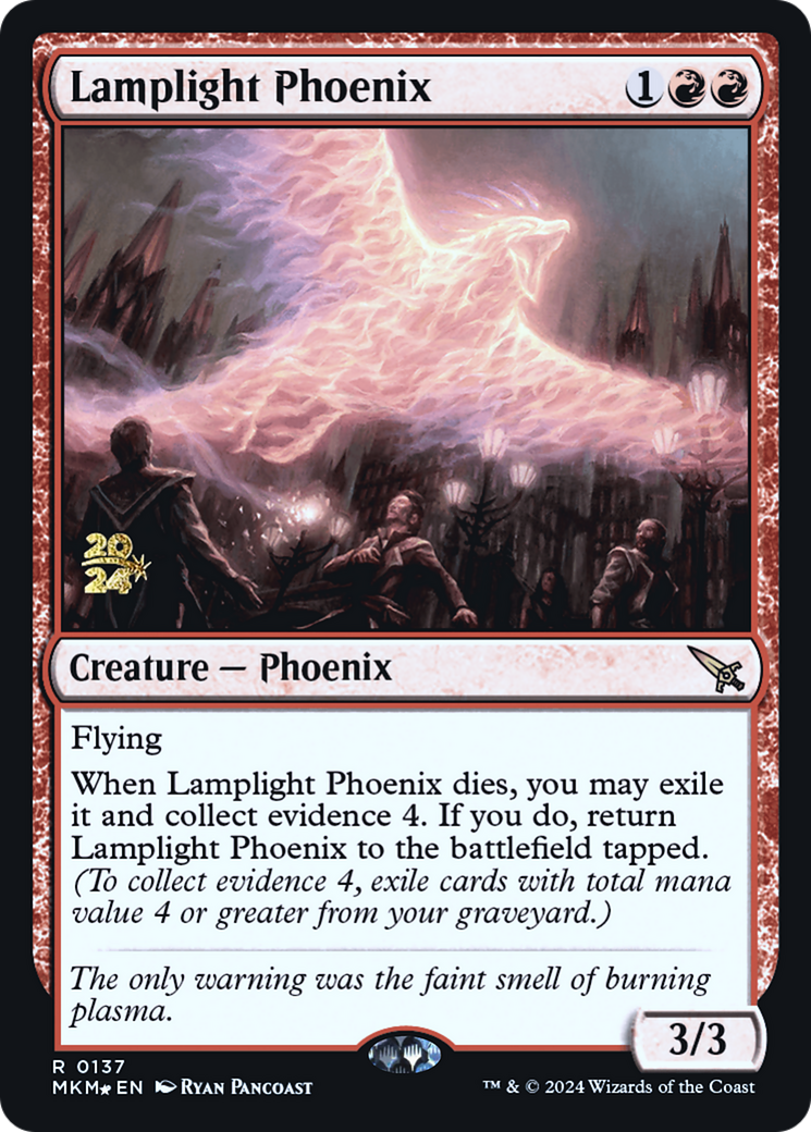 Lamplight Phoenix (PRE-137S) [Murders at Karlov Manor Promos] Foil