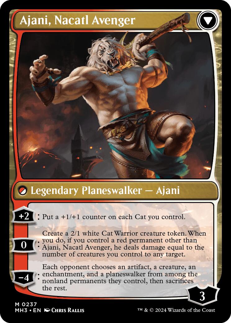 Ajani, Nacatl Pariah // Ajani, Nacatl Avenger (PRE-237S) [Modern Horizons 3 Promos] Foil