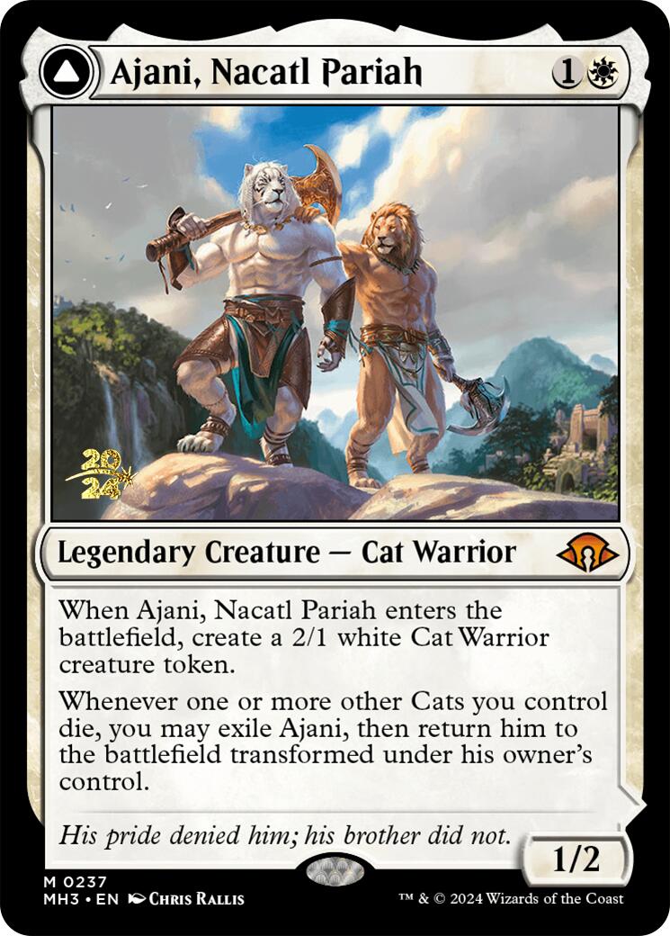 Ajani, Nacatl Pariah // Ajani, Nacatl Avenger (PRE-237S) [Modern Horizons 3 Promos] Foil