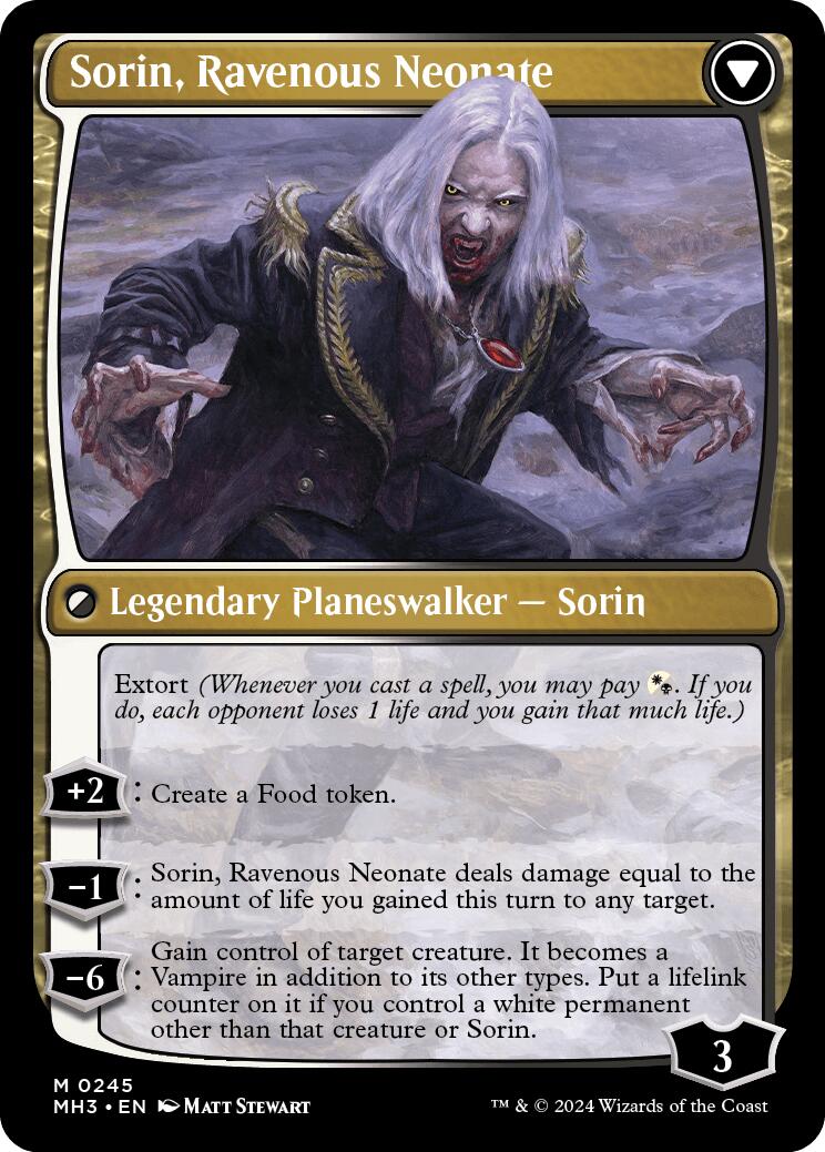 Sorin of House Markov // Sorin, Ravenous Neonate (PRE-245S) [Modern Horizons 3 Promos] Foil