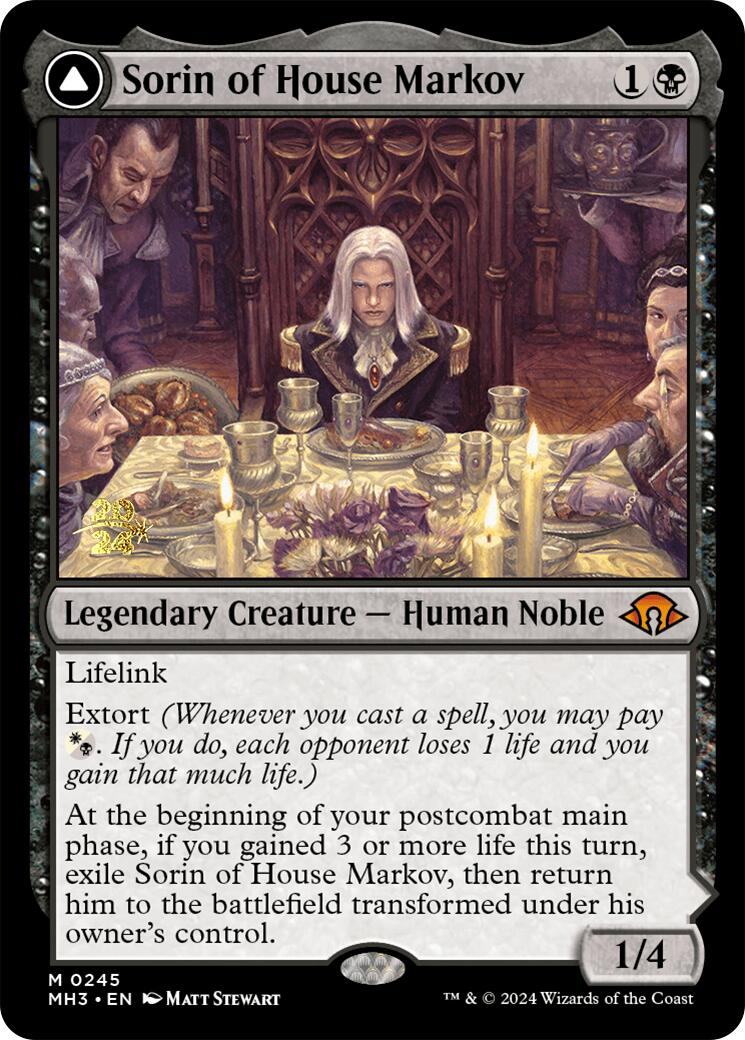 Sorin of House Markov // Sorin, Ravenous Neonate (PRE-245S) [Modern Horizons 3 Promos] Foil
