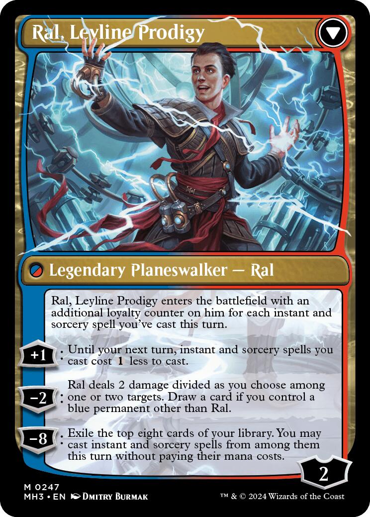 Ral, Monsoon Mage // Ral, Leyline Prodigy (PRE-247S) [Modern Horizons 3 Promos] Foil