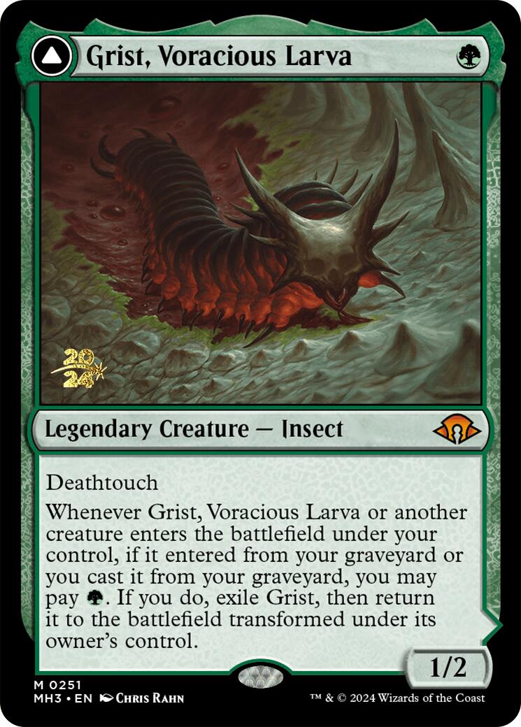 Grist, Voracious Larva // Grist, the Plague Swarm (PRE-251S) [Modern Horizons 3 Promos] Foil