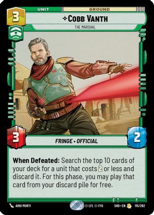Cobb Vanth - The Marshal (115/262) [Shadows of the Galaxy] Foil