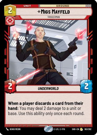 Migs Mayfeld - Triggerman (163/262) [Shadows of the Galaxy] Foil