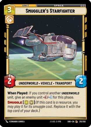Smuggler's Starfighter (215/262) [Shadows of the Galaxy] Foil