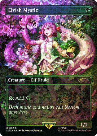 Elvish Mystic (0805) (Rainbow Foil) (SLD-805) [Secret Lair Drop Series] Foil