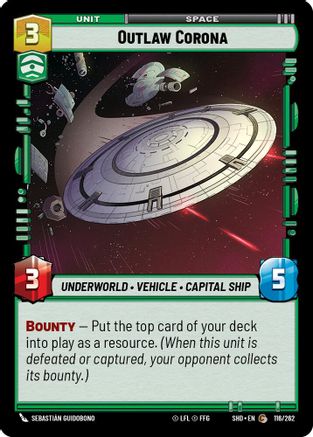 Outlaw Corona (116/262) [Shadows of the Galaxy] Foil
