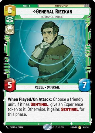 General Rieekan - Defensive Strategist (103/262) [Shadows of the Galaxy] Foil