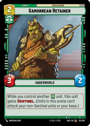 Gamorrean Retainer (112/262) [Shadows of the Galaxy] Foil