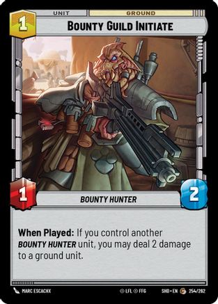 Bounty Guild Initiate (254/262) [Shadows of the Galaxy] Foil