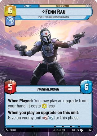 Fenn Rau - Protector of Concord Dawn (Hyperspace) (341) [Shadows of the Galaxy] Foil