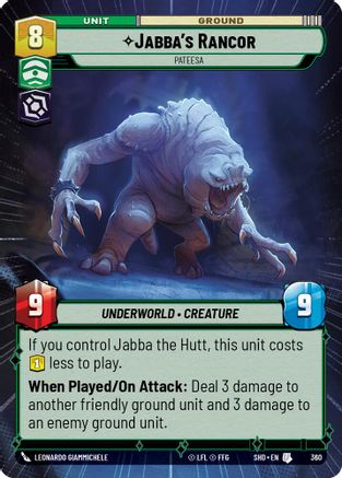 Jabba's Rancor - Pateesa (Hyperspace) (360) [Shadows of the Galaxy] Foil