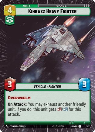 Kihraxz Heavy Fighter (Hyperspace) (387) [Shadows of the Galaxy] Foil
