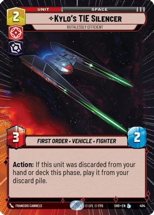 Kylo's TIE Silencer - Ruthlessly Efficient (Hyperspace) (404) [Shadows of the Galaxy] Foil