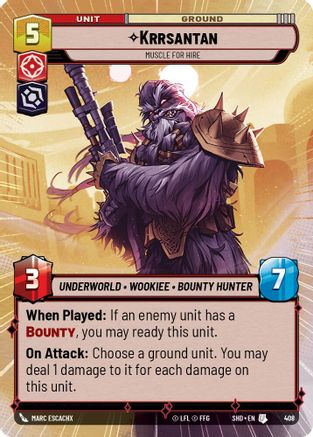 Krrsantan - Muscle for Hire (Hyperspace) (408) [Shadows of the Galaxy] Foil
