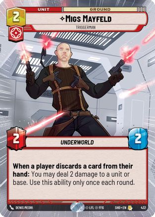 Migs Mayfeld - Triggerman (Hyperspace) (432) [Shadows of the Galaxy] Foil