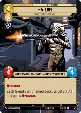 4-LOM - Bounty Hunter for Hire (Hyperspace) (457) [Shadows of the Galaxy] Foil
