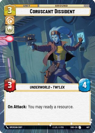 Coruscant Dissident (Hyperspace) (467) [Shadows of the Galaxy] Foil