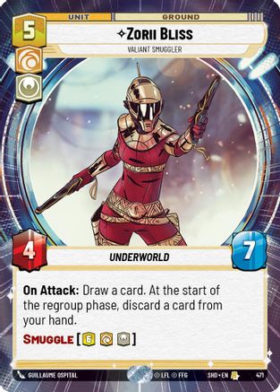 Zorii Bliss - Valiant Smuggler (Hyperspace) (471) [Shadows of the Galaxy] Foil