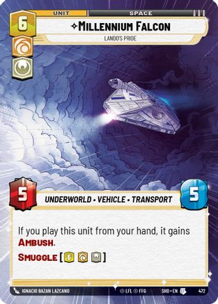 Millennium Falcon - Lando's Pride (Hyperspace) (472) [Shadows of the Galaxy] Foil