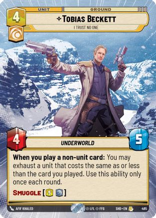 Tobias Beckett - I Trust No One (Hyperspace) (485) [Shadows of the Galaxy] Foil