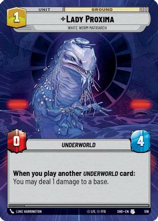 Lady Proxima - White Worm Matriarch (Hyperspace) (516) [Shadows of the Galaxy] Foil