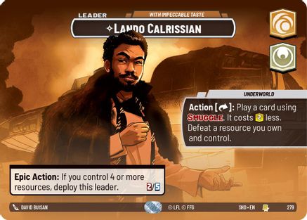 Lando Calrissian - With Impeccable Taste (Showcase) (279) [Shadows of the Galaxy] Foil