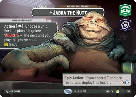 Jabba the Hutt - His High Exaltedness (Showcase) (268) [Shadows of the Galaxy] Foil
