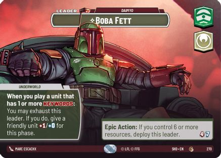 Boba Fett - Daimyo (Showcase) (270) [Shadows of the Galaxy] Foil