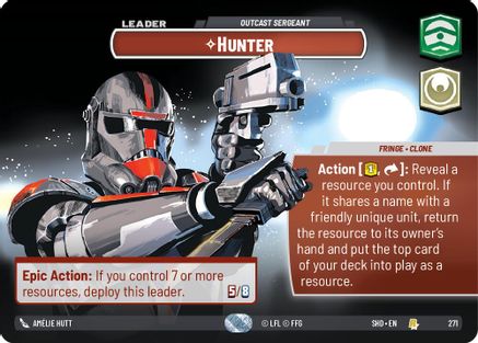 Hunter - Outcast Sergeant (Showcase) (271) [Shadows of the Galaxy] Foil