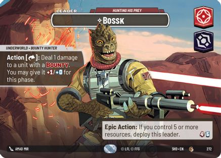 Bossk - Hunting His Prey (Showcase) (272) [Shadows of the Galaxy] Foil