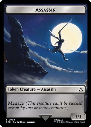 Assassin // Shapeshifter Double-Sided Token (ACR-4 // 2) [Assassin's Creed Tokens] Foil