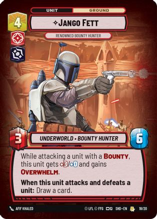 Jango Fett - Renowned Bounty Hunter (18/20) [Shadows of the Galaxy Weekly Play Promos] Foil