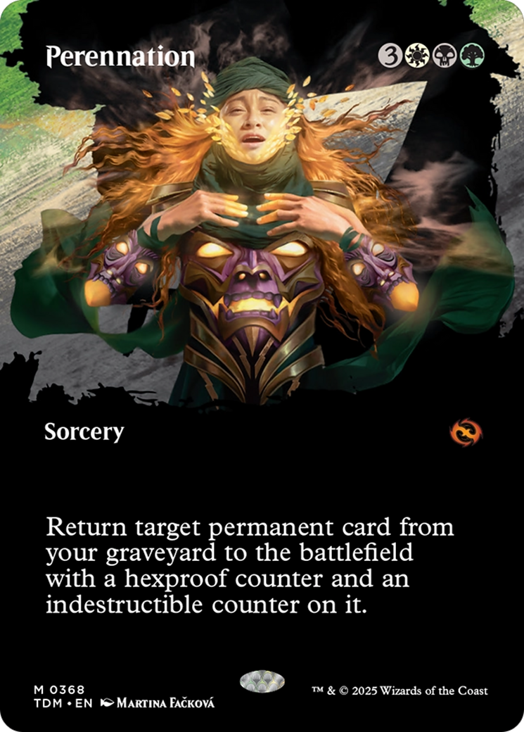 Perennation (TDM-368) [Tarkir: Dragonstorm]: (Showcase) (Borderless) Foil