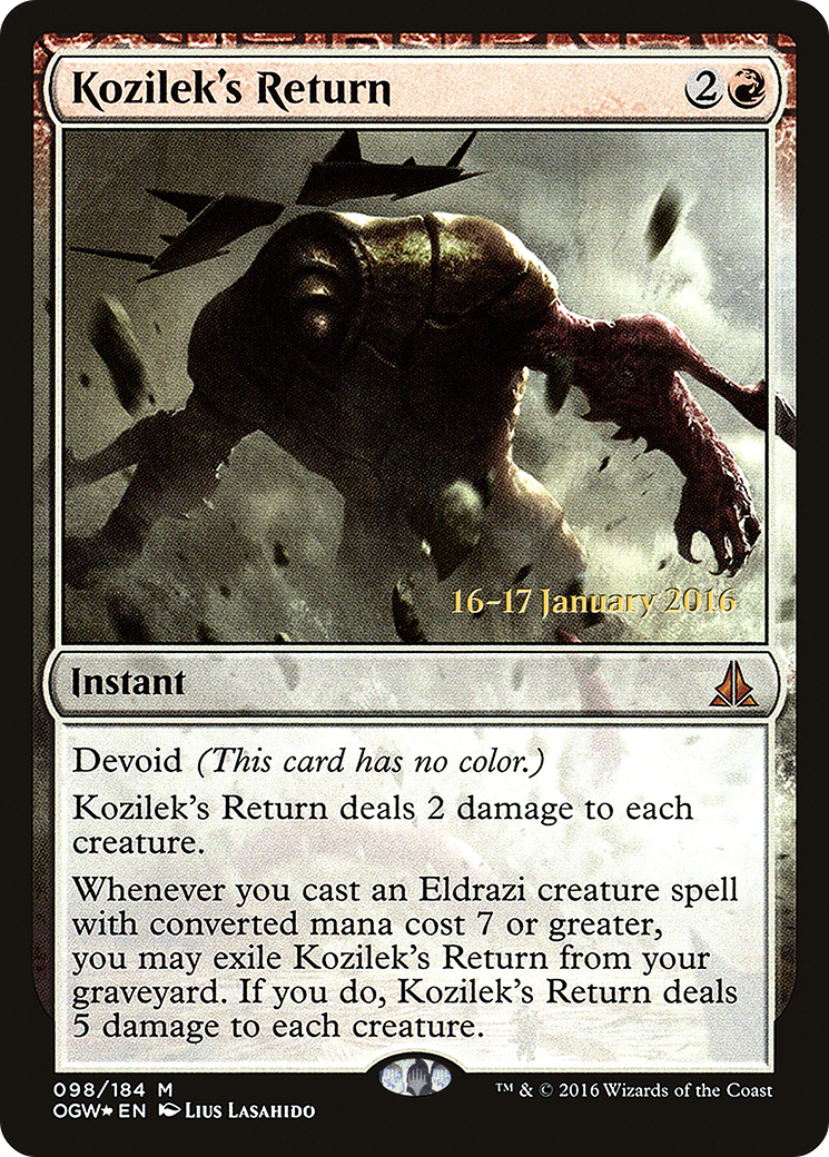 Kozilek's Return (PRE-98S) [Oath of the Gatewatch Promos]: (devoid) Foil