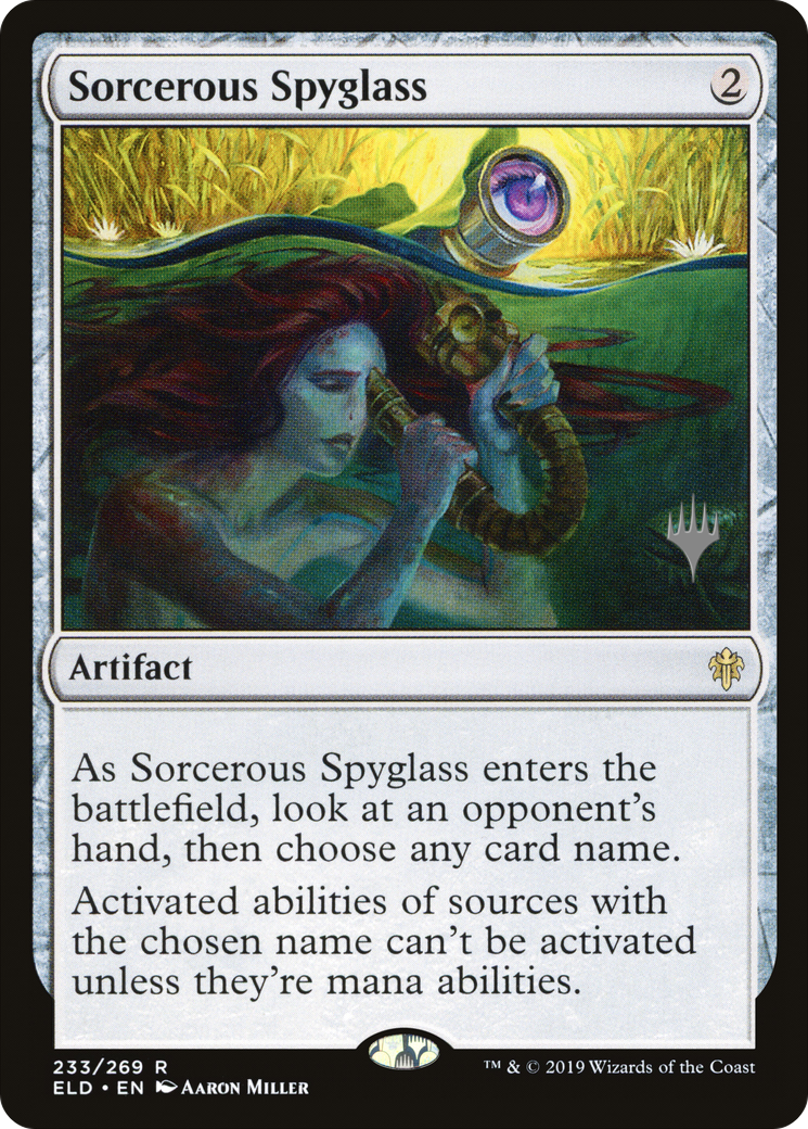 Sorcerous Spyglass (PPELD-233P) [Promo Pack: Throne of Eldraine Promos]