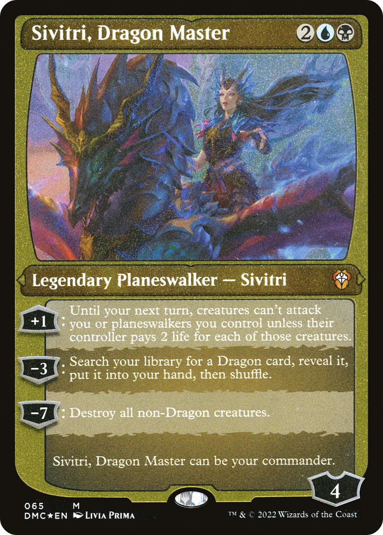 Sivitri, Dragon Master (Foil Etched) (DMC-065) [Dominaria United Commander] Foil