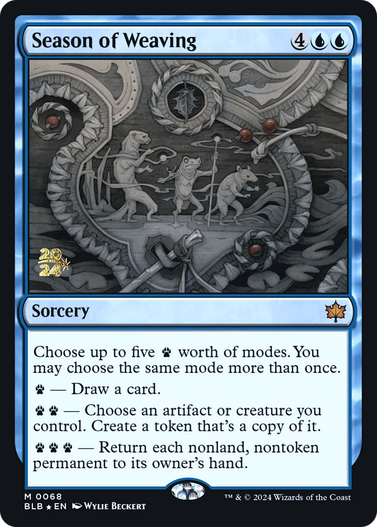 Season of Weaving (PRE-68S) [Bloomburrow Promos] Foil