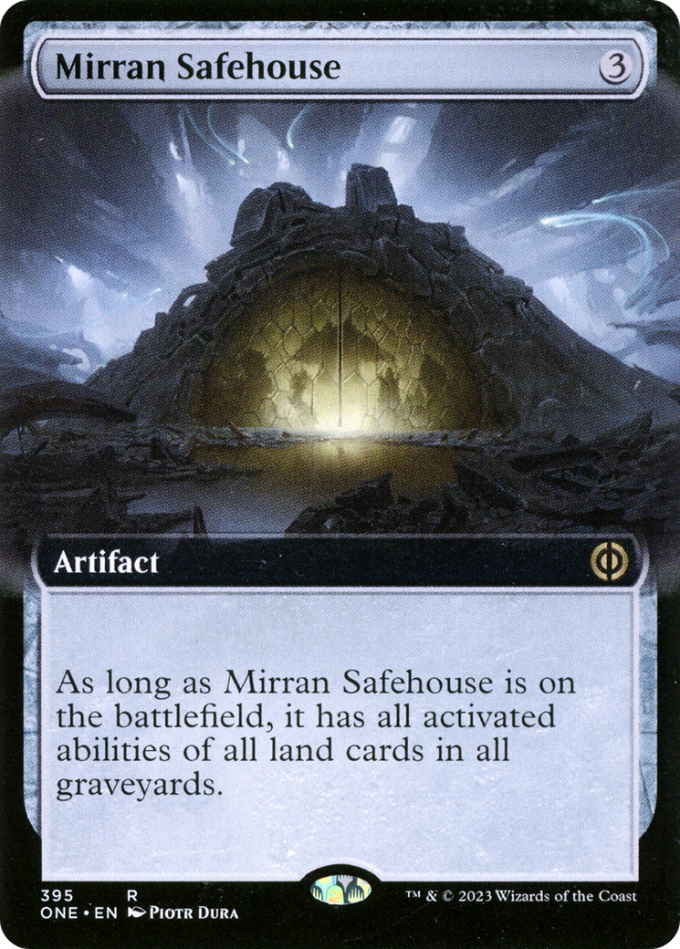 Mirran Safehouse (Extended Art) (ONE-395) [Phyrexia: All Will Be One] Foil