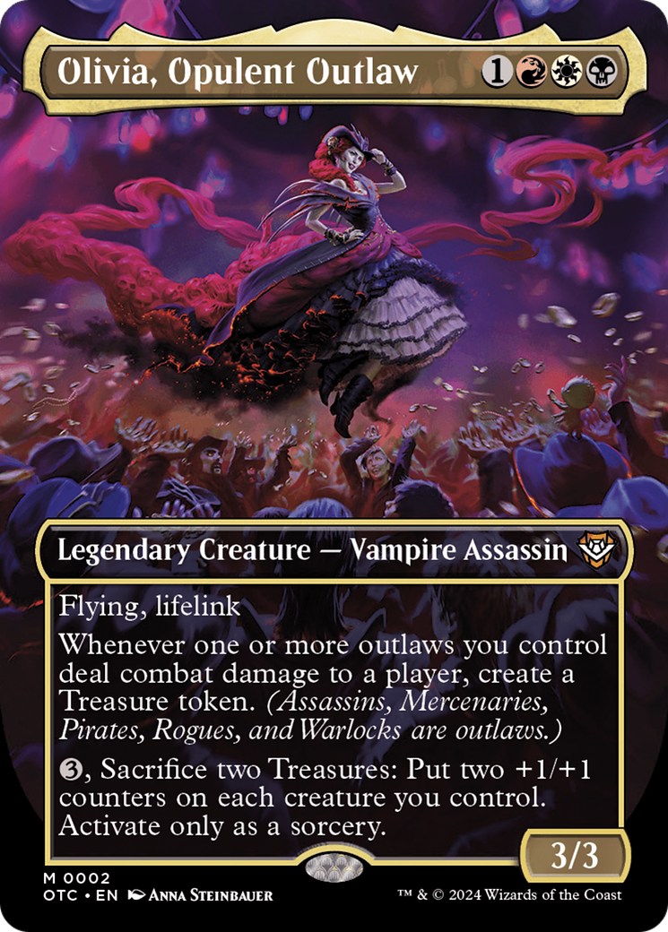 Olivia, Opulent Outlaw (OTC-002) [Outlaws of Thunder Junction Commander] (Borderless)